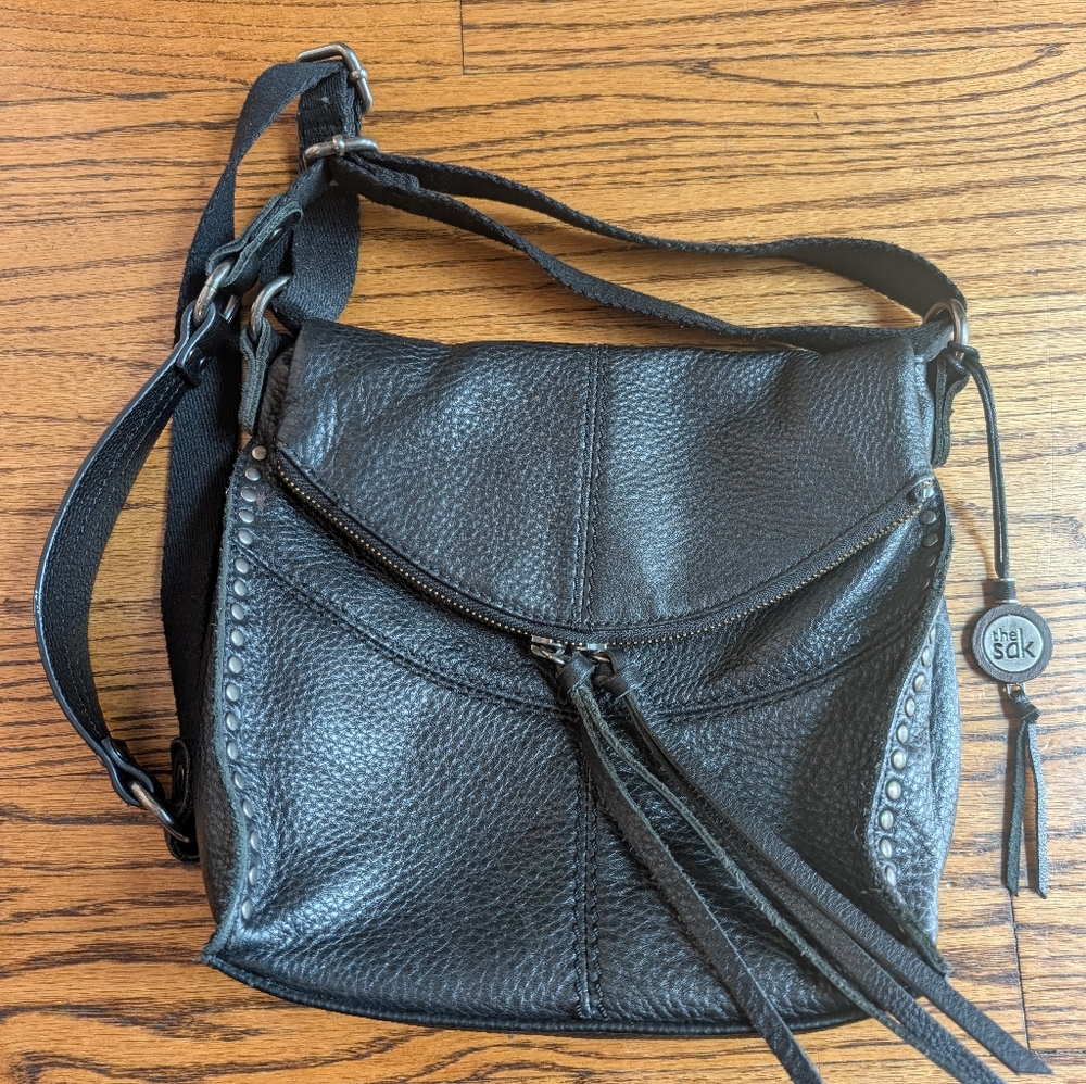 Stylish leather The Sak crossbody bag